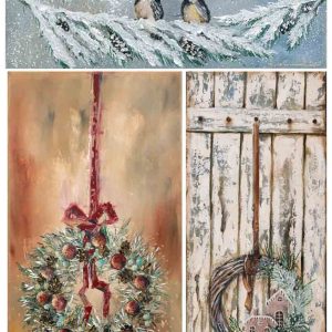 Winter Decorations A3 Posh Chalk Deluxe Decoupage by Chris Leloudis
