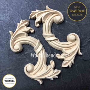 Set of Elaborate Scrolls WUBX1017.11 5.5x10.3cm