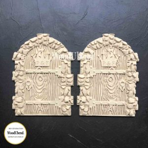Set of Medieval Doors WUB2279 17.7x 13.2cm